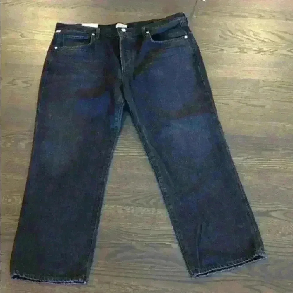 NWT CITIZENSOFHUMANITY black jeans size34 length27 EMORY CROP relaxed straight